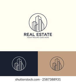 Real estate logo design template