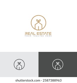 Real estate logo design template