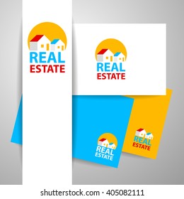 Real Estate Logo design template. Identity concept. Vector illustration.