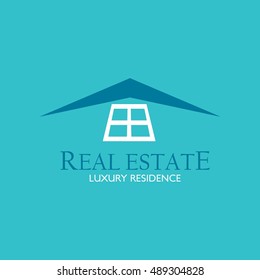 Real Estate Logo Design Template. Creative abstract real estate icon logo and business card template. Vector Illustration