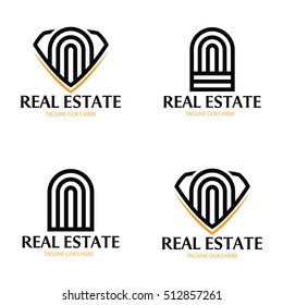 Real Estate logo design template ,Home logo design concept ,Vector illustration