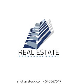 Real Estate logo design template. Corporate branding identity