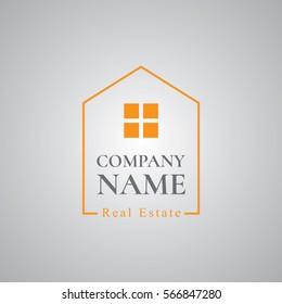 Real Estate logo design template. Branding identity