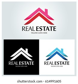 Real estate logo design template. House logo. Vector illustration