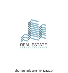 Real Estate logo design template. Corporate branding identity. 