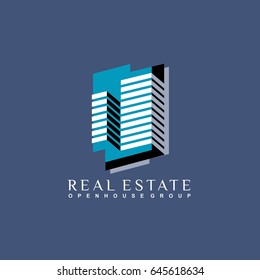 Real Estate logo design template. Corporate branding identity. 