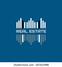 Real Estate logo design template. Corporate branding identity