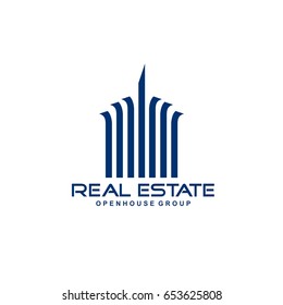 Real Estate logo design template. Corporate branding identity.