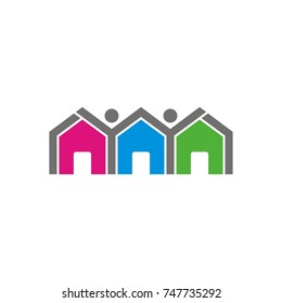 Real estate logo design template vector