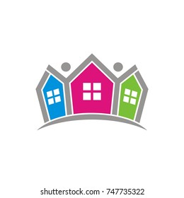 Real estate logo design template vector