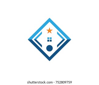 Real estate logo design template