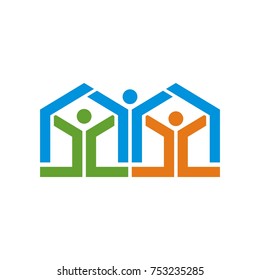 Real Estate logo design template vector