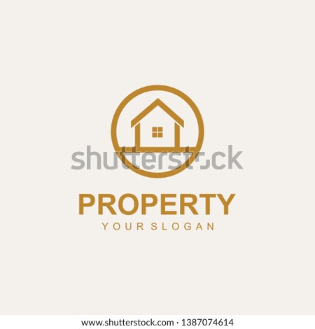 real estate logo design template, vector