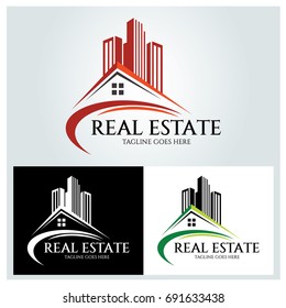 Real estate logo design template.Vector illustration