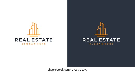 Design des Logos für Immobilien bringt Kunstkonzept mit sich