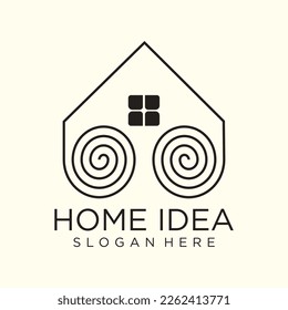 Diseño del logotipo inmobiliario con un concepto único y nuevo de propiedad y casa
