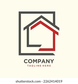Real estate logo design with unique and new concept property and home 
