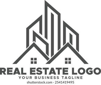 Real Estate Logo Design, Unique House and Building Logo Design Template, Residential and Commercial Real Estate Logo Design