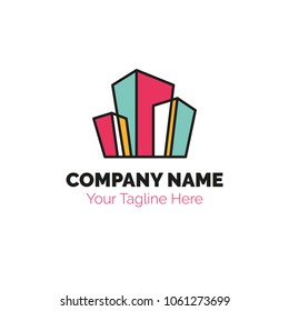 Real Estate Logo design vector template. Building Construction Development Logotype concept icon.