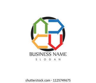 Real estate logo design vector