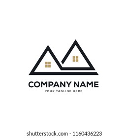 real estate logo design vector, house abstract concept icon symbol
