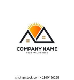 real estate logo design vector, house abstract concept icon symbol