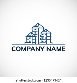Real Estate Logo Design. Vector illustration