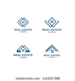 Real Estate logo design vector template
