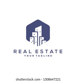 Real estate logo design vector 