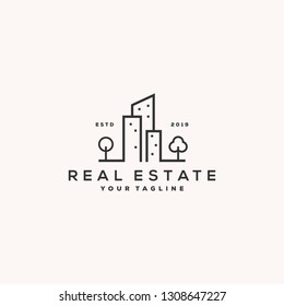 Real estate logo design vector 