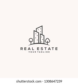 Real estate logo design vector 