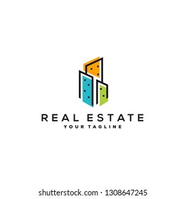 Real estate logo design vector 