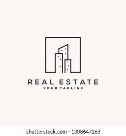 Real estate logo design vector 