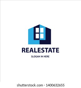 real estate logo design, vector illustration