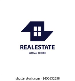 real estate logo design, vector illustration