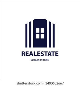 real estate logo design, vector illustration