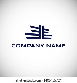 Real estate logo design. Vector illustration
