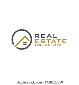Real Estate Logo Design Vector Illustration
