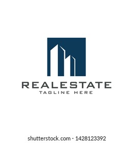 Real Estate Logo Design Vector Illustration