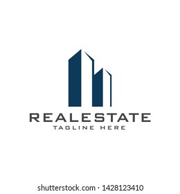 Real Estate Logo Design Vector Illustration