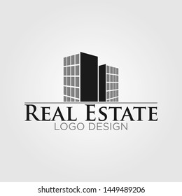 Real estate logo design vector