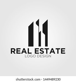Real estate logo design vector