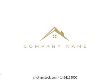 Real estate logo design. Vector illustration. Isolated on white background.
