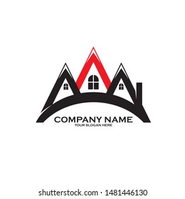 Real Estate Logo Design Vector Illustration
