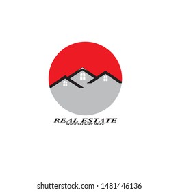 Real Estate Logo Design Vector Illustration
