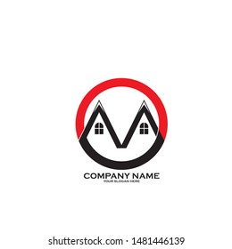 Real Estate Logo Design Vector Illustration
