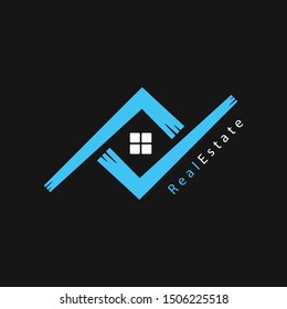 Real estate logo design vector illustration