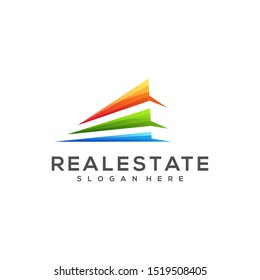 real estate logo design vector illustration