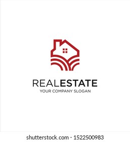 Real Estate Logo design vector template Linear style. Simple Home Logo Design Template. House logo Icon