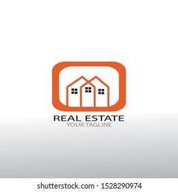 Real estate logo design - vector